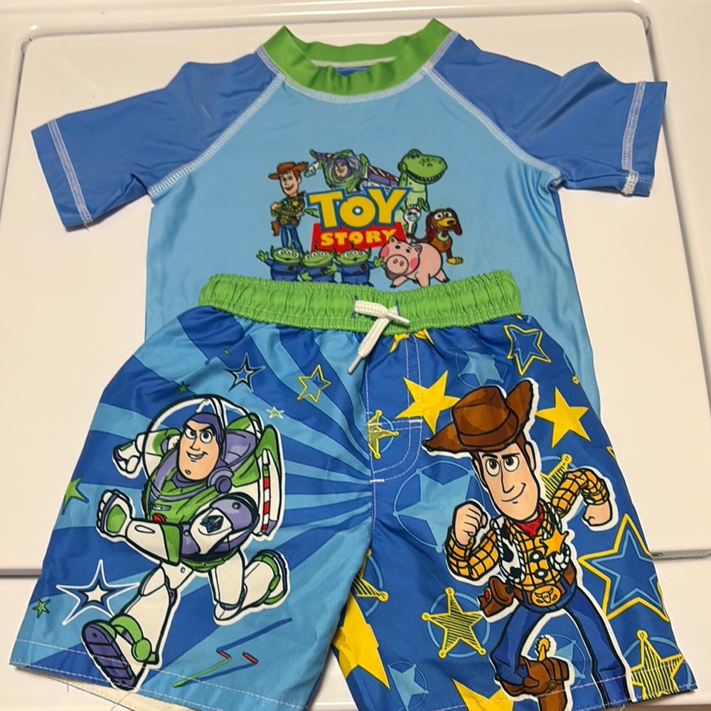 COPY - Disney Toy Story Green and White Swimwear